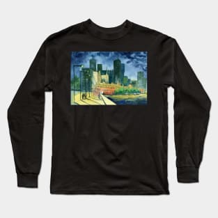 Melbourne Southbank painting Long Sleeve T-Shirt